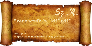 Szerencsés Máté névjegykártya